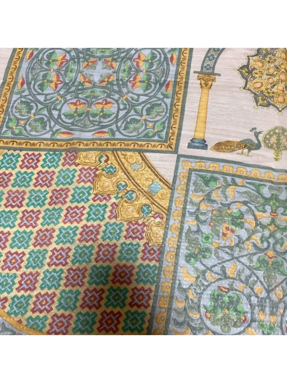 Hermes Carre 90 Ciels Byzantins Byzantine Sky Silk Sheer Large Scarf Multicolor